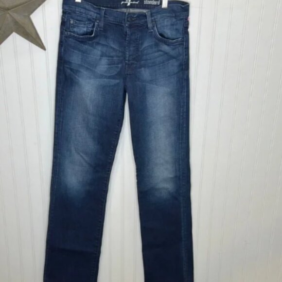 7 For All Mankind Standard Straight Jeans Size 30 - Picture 1 of 8